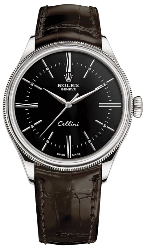 rolex cellini brown strap|Rolex cellini black.